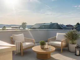 Mit dem Aufzug direkt in das Penthouse - Aussicht zum Attersee
