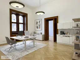 PRÄCHTIGES ALTBAUBÜRO /// SOFORT EINZUGSBEREIT /// VIER ZIMMER, VIER EINGÄNGE