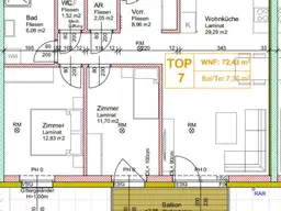 Erstbezug 3 Zimmer Warm mit Balkon, inkl. BK und 2 PKW-Stellplätzen
