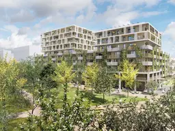 Hof am Park - Praktische 2-Zimmer-Wohnung mit großem Balkon in U-Bahn Nähe