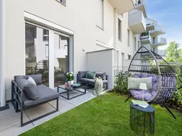 NordGlück - Wohnen wie im Haus 3-Zimmer-Wohnung mit Terrasse und einen kleinen Eigengarten perfekte Aufteilung, viel Freiraum - Top 01-001