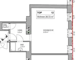 Sanierte Altbauwohnung mit möblierter Küche