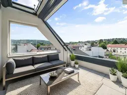Vollklimatisiertes 2-Zimmer-Penthouse in ERSTBEZUGS-Qualität mit Terrasse und Garage