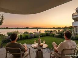 Hier beginnt ihr Tag mit Blick auf den See: Gartenwohnung provisionsfrei!