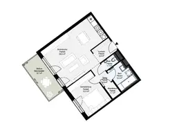 Erstbezug! Hochwertige 2-Zimmer-Wohnung mit Balkon zu vermieten!