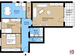 K3 - Sonnige Ruhelage - Anthering! Schöne 3-Zimmerwohnung inklusive eigenem Parkplatz vor dem Haus!