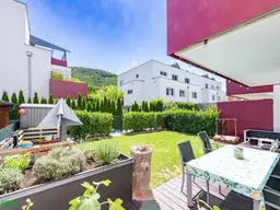 Highlight: Gartenwohnung mit Terrasse &amp; 2 Tiefgaragenplätzen – Wohnen im Grünen, nahe Wien