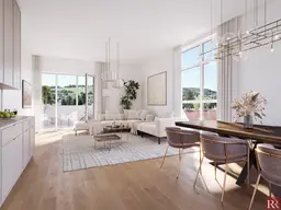 Panorama Terrassenresidenz über den Dächern von Klosterneuburg