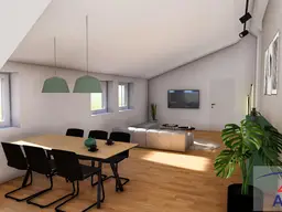 Neue Obergeschoß-Wohnung mit Eigengarten zu kaufen!