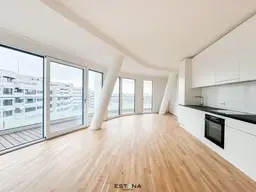 Danubeview - Familienwohnung mit großer Freifläche - Fußbodenheizung im Winter und Temperierung im Sommer