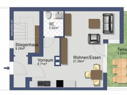 Dreizimmer Maisonette mit Balkon - ab Oktober 2025 - in Franking - Heizung inklusive