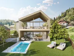 Exklusives Haus mit Garten, Pooloption &amp; Seeblick – Ihr Rückzugsort über dem Wörthersee