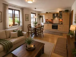 Roßbach - Ländlich gelegene 3-Zimmer-Wohnung mit Balkone
