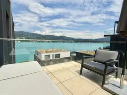 Dellach / Wörthersee: Mini-Seewohnung mit mega Seeblickterrasse &amp; Garage, Anleger-geeignet