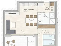 2-Zimmer-Terrassenwohnung (TOP 6) in Nenzing, Christian-Hummel-Weg
