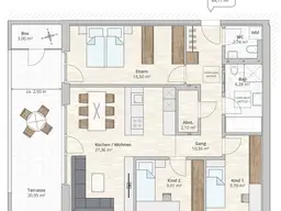 4-Zimmer-Dachgeschosswohnung (TOP 15) in Rankweil-Brederis, Korngasse 5