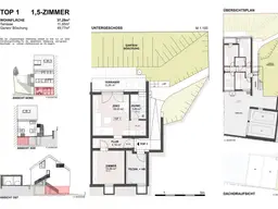 1,5 Zimmer Wohnung mit Terrasse und Gartennutzung