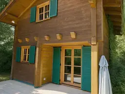 Modernes Holzhaus mit Sauna und Terrasse in Wien