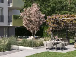 Erstbezugwohnung mit Balkon! Pool im Gemeinschaftsgarten!