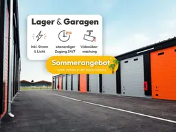 SOMMERAKTION 50% auf 35m² und 56m² - Moderne 28-112m² Garagen und Lagerräume mit Strom zur Miete | Jederzeit kündbar