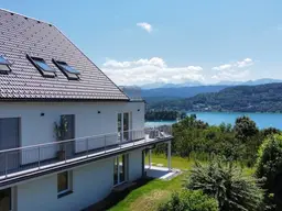 Moderne, Erstbezug-Gartenwohnung mit Traumblick auf den Wörthersee! Touristische Nutzung möglich!