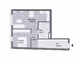 -8,5 % Baustartaktion! - 2 Zimmer Eigentumswohnung (50,47m²) - Grazer Stadtlage