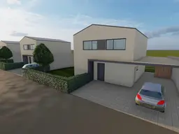 Schlüsselfertiges Neubau Einfamilienhaus (110 m²) mit Grünbereich und Carport in Güssing