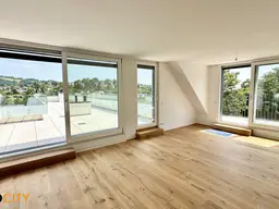 Neuer Preis! Dachtraum 3,5 Zimmer + 96 m² Dachterrasse, luxuriös, Erstklassige Ausstattung in grünem Döbling