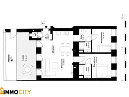 Großzügige 3-Zimmer-Wohnung mit zwei Bädern und ca. 20 m² südseitiger Loggia und viel Privatsphäre,1030 Wien