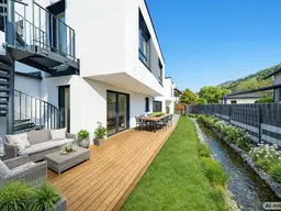 Modernes Smart-Home-Einfamilienhaus mit Dachterrasse und idyllischer Bachlage in Kaltenleutgeben
