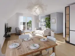 Anlage/Vorsorgewohnung: Klimaaktiv-zertifiziert, ca. 46 m² , 2 Terrassen, niedrige Betriebskosten, hauseigene Tiefgarage!