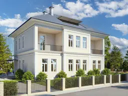 Villa mit 3 Wohneinheiten – jetzt noch mitgestalten! Hohe Altbau-Räume, stilvolle Stuckelemente, Fußbodenheizung, Luftwärmepumpe u. v. m.