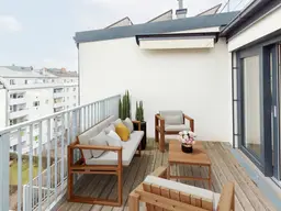 Den Sommer auf der Terrasse genießen: 2 Zimmer im DG I Neubau I Klimaanlage I top Ausstattung