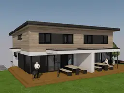 Modernes Neubauprojekt : Doppelhaushälfte in Sonnenlage !!