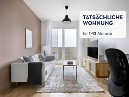 Traumblick über Wien, 22. Stock Q-Tower mit Gym, Interspar &amp; Lounges, 2 Zimmer + Balkon, U-Bahn (VIE279)