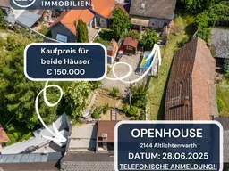 OPEN HOUSE am 28.06.2025 -bitte um telefonische AnmeldungDoppelte Freiheit mit Ausbaupotenzial