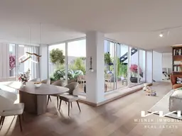 Grünblick ins Quartier Starhemberg - 4 Zimmerwohnung mit Balkon