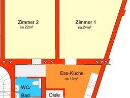Provisionsfrei: kürzlich sanierte 2er-WG Nähe Lendplatz - am Lendkai