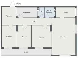 RUHELAGE | 4 ZIMMER + KÜCHE | LOGGIA | RIESIGER ALLGEMEINGARTEN MIT ALTBAUMBESTAND |