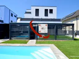 Einfamilienhaus an Stadtgrenze Wien - 5 Zimmer + Wohnkeller, Wintergarten + Pool