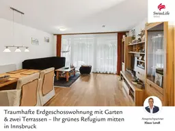 Traumhafte Erdgeschosswohnung mit Garten &amp; zwei Terrassen – Ihr grünes Refugium mitten in Innsbruck