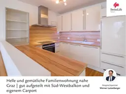 Helle und gemütliche Familienwohnung nahe Graz | gut aufgeteilt mit Süd-Westbalkon und eigenem Carport
