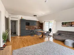 1 km vor Wien: möblierte 3-Zimmer-Wohnung mit Balkon, Neubau 2023