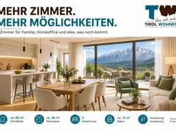MEHR ZIMMER. MEHR MÖGLICHKEITEN. 4 Zimmer für Familie, Homeoffice und alles, was noch kommt.