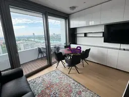 1 Zimmer Mietwohnung mit 6m² Balkon- DANUBE FLATS –13. Stockwerk-Exklusives Wohnen im höchsten Wohnturm Wiens!