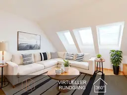 Stilvolle Dachgeschosswohnung | 3 Zimmer | Dachterrasse mit grandiosem Blick über Hietzing