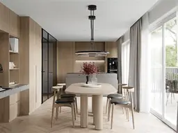 Im Einfamilienhausstil – 102 m² Wohnfläche, sonniger Südgarten, privater Eingang, eigener Keller mit Waschküche und zwei eigene Fahrradabstellplätze.