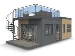 Stilvoller Holz-Bungalow mit Klimaanlage und Maßküche