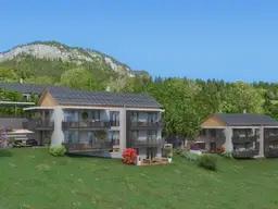 Neubau-Erdgeschoßwohnung mit Terrasse, Balkon und Garten