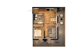Kapitalanlage: 2 Zimmer, 53 m², Wörgl – Erstbezug mit 35 m² Terrasse, nachhaltiger Holzbau | Barrierefrei, Lift, Photovoltaik